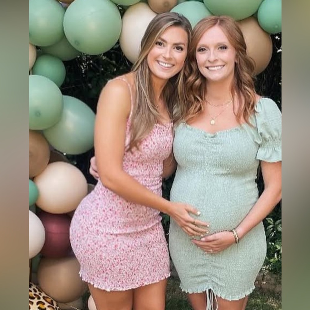 AFRM smocked pink dress